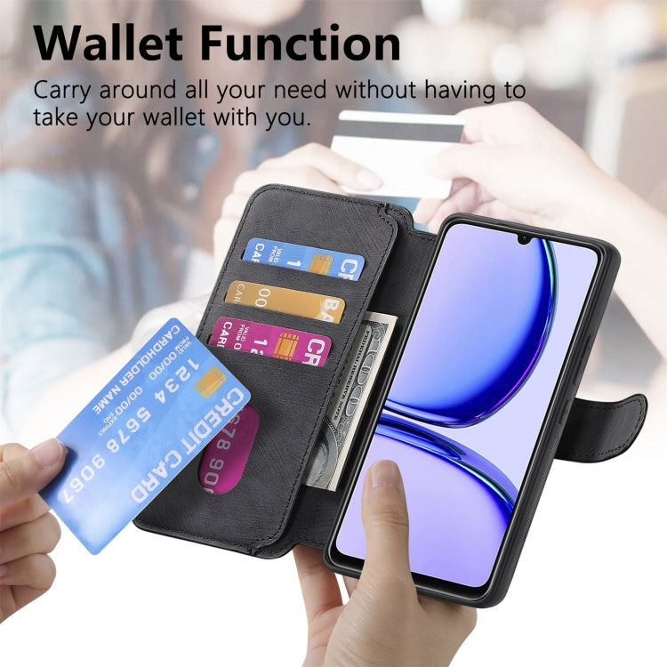 For Realme C53 CaseNeo MagSafe RFID Anti-theft Retro Leather Phone Case(Black)