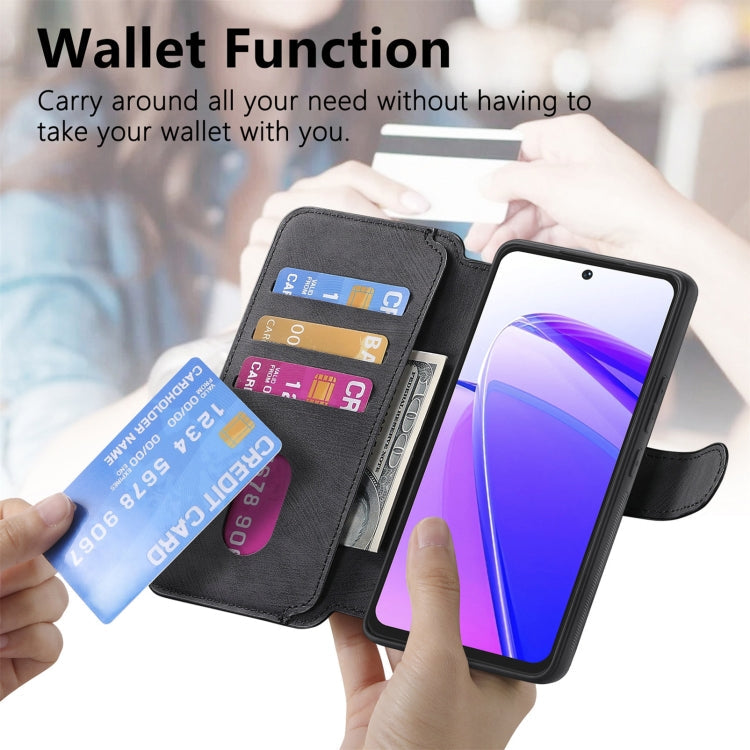 For Realme C55 CaseNeo MagSafe RFID Anti-theft Retro Leather Phone Case(Black)
