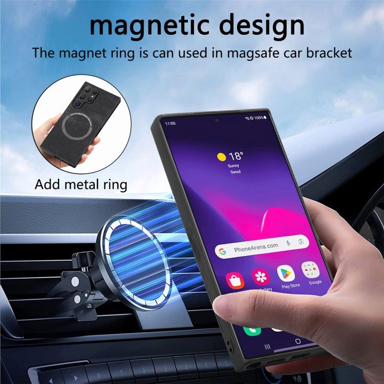 For Samsung Galaxy S24 Ultra 5G CaseNeo MagSafe RFID Anti-theft Retro Leather Phone Case(Black)