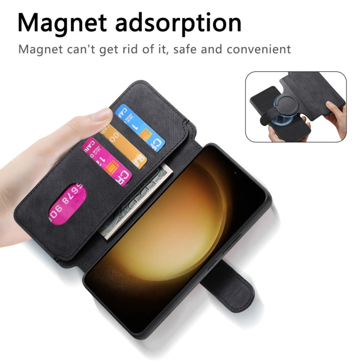 For Samsung Galaxy S23 5G CaseNeo MagSafe RFID Anti-theft Retro Leather Phone Case(Black)