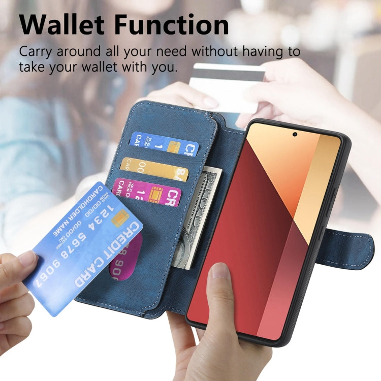 For Redmi Note 13 Pro 4G CaseNeo MagSafe RFID Anti-theft Retro Leather Phone Case(Blue)