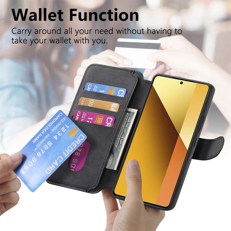 For Redmi Note 13 5G CaseNeo MagSafe RFID Anti-theft Retro Leather Phone Case(Black)