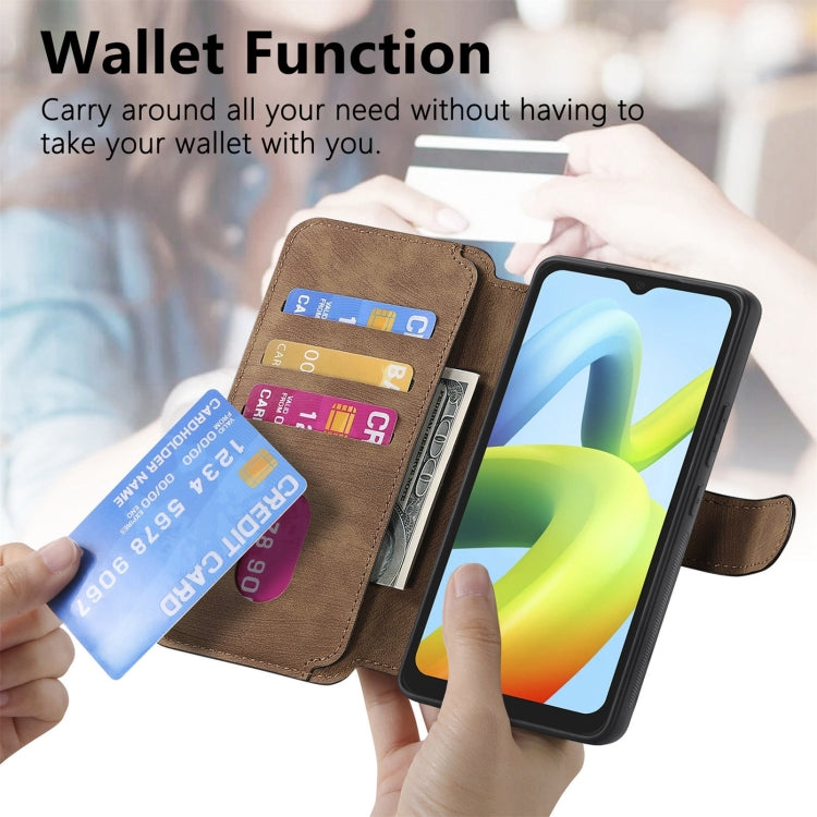 For Redmi A1 CaseNeo MagSafe RFID Anti-theft Retro Leather Phone Case(Brown)