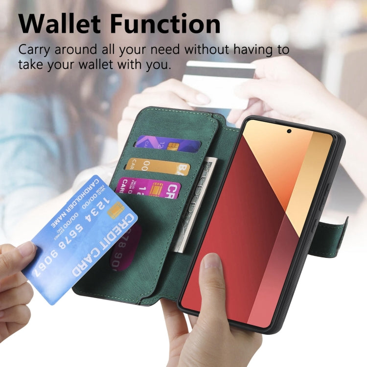 For Xiaomi Poco M6 Pro 4G CaseNeo MagSafe RFID Anti-theft Retro Leather Phone Case(Green)