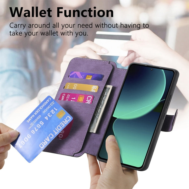 For Xiaomi 13T / 13T Pro CaseNeo MagSafe RFID Anti-theft Retro Leather Phone Case(Purple)