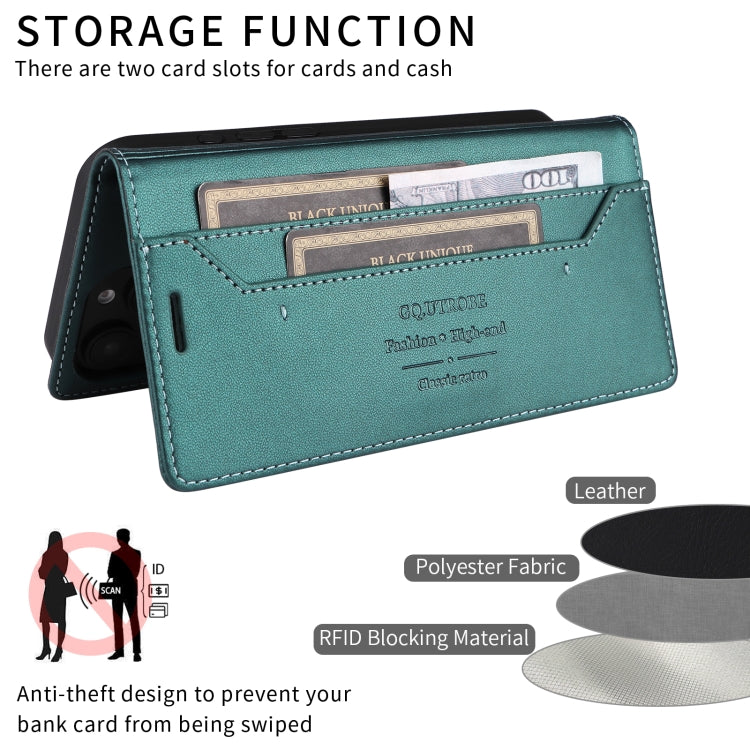 For OPPO Reno12 F 5G GQUTROBE G01 RFID Anti-theft Leather Phone Case(Green)