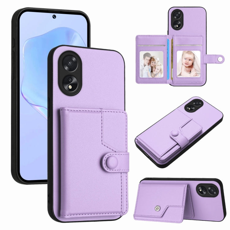 Button Card Bag RFID Anti-theft Phone Case, For OPPO Reno11 Global, For OPPO Reno11 Pro Global, For OPPO A58 / A58x / A1x, For OPPO A38 4G / A18 4G Global
