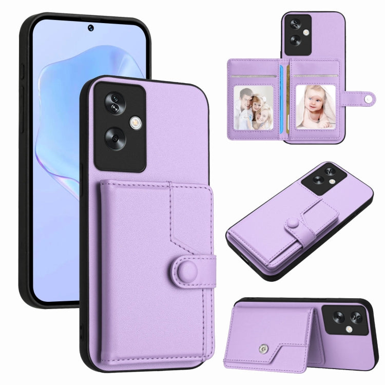 Button Card Bag RFID Anti-theft Phone Case, For OPPO A79 5G Global