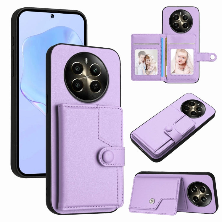 Button Card Bag RFID Anti-theft Phone Case, For Realme GT Neo6 SE, For Realme 12 Pro+ / 12 Pro, For Realme 12+ 5G / P1 5G