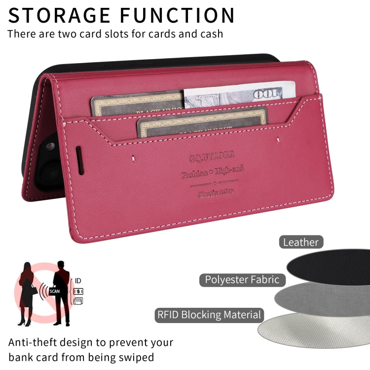 For Samsung Galaxy A16 GQUTROBE G01 RFID Anti-theft Leather Phone Case(Red)