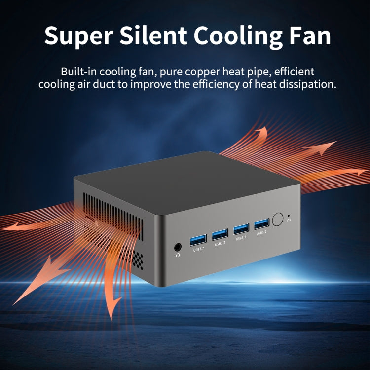 Jumper N305 Mini PC, Intel Alder Lake-N N305 Octa-core 3.8GHz, RAM: 16GB, ROM: 512GB(US Plug)
