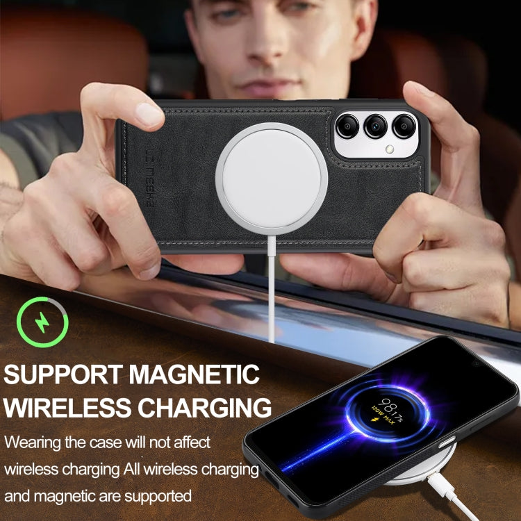 For Samsung Galaxy A34 5G LC.IMEEKE L3 Series Detachable RFID Card Bag Magsafe Phone Case(Black)