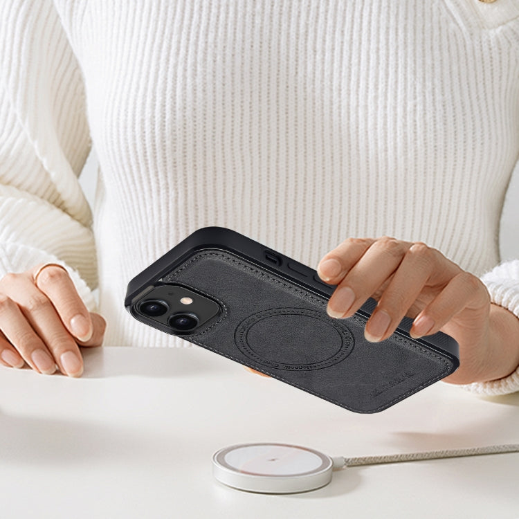 For iPhone 12 mini LC.IMEEKE Magsafe Phone Case(Black)