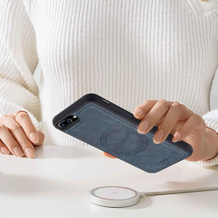 For iPhone 8 Plus / 7 Plus LC.IMEEKE Magsafe Phone Case(Blue)