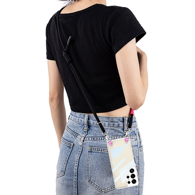 For Samsung Galaxy S25 Ultra 5G GKK Space Series Full Coverage Phone Case with Crossbody Rope(Black)