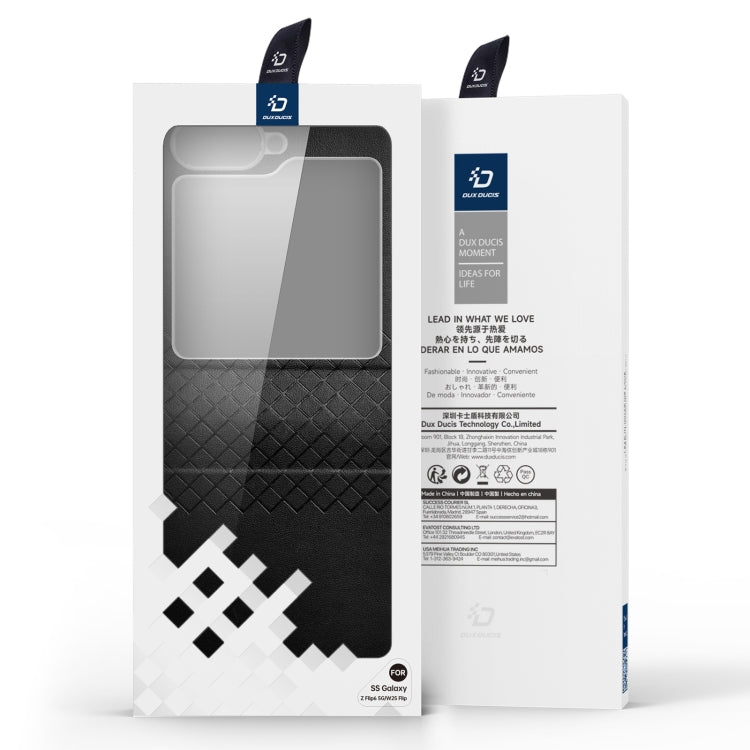 For Samsung Galaxy Z Flip6 / Flip7 FE DUX DUCIS Bril Series PU + TPU Phone Case(Black)