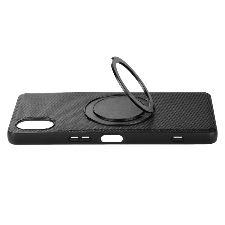 For Sony Xperia 10 VI ViLi TCY Series Kevlar Leather Texture Rotating Holder Phone Case(Black)