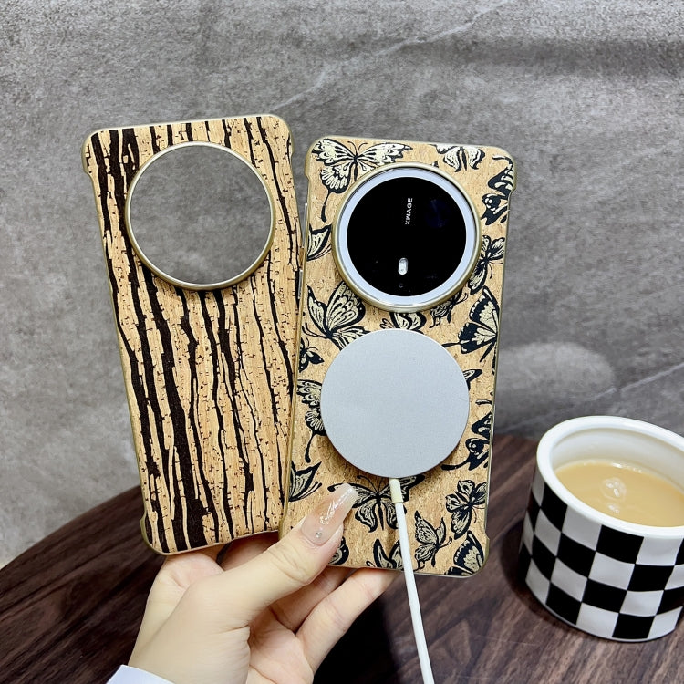 For Huawei Mate 60 Pro Denior A18 Paint MagSafe Phone Case(Gold Butterflies)