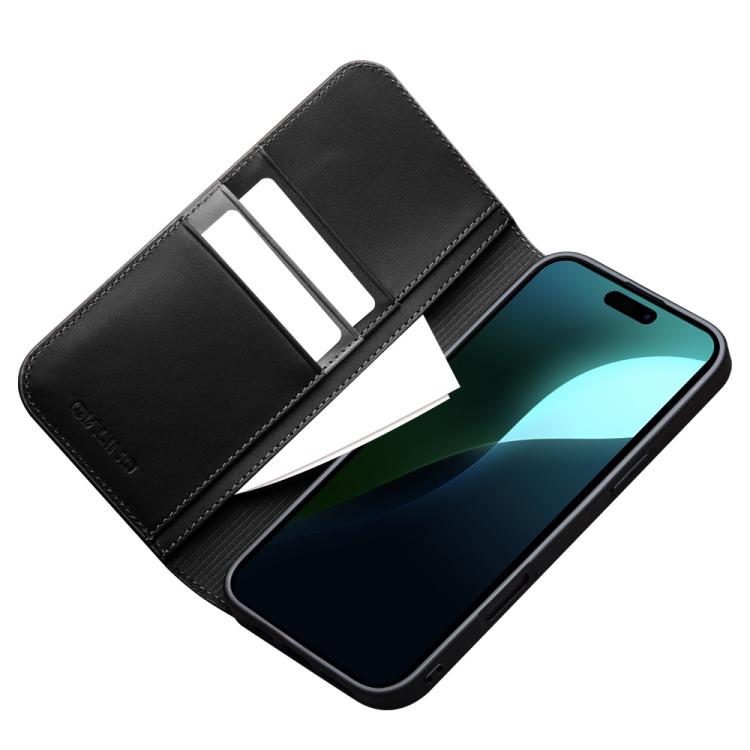 For iPhone 16 Plus QIALINO Classic Gen2 Genuine Leather Phone Case(Black)