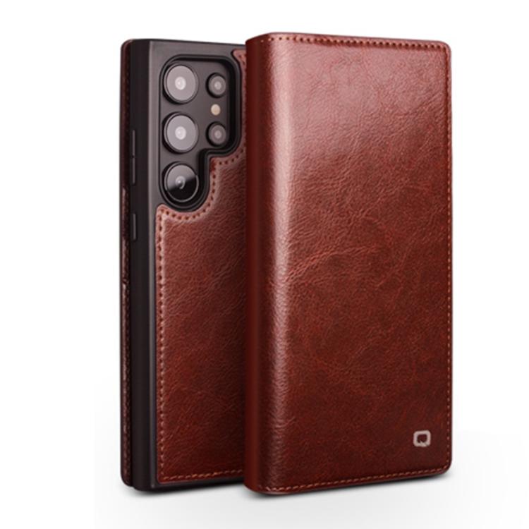 QIALINO Genuine Leather Phone Case, For Samsung Galaxy S26+ 5G, For Samsung Galaxy S26 Ultra 5G, For Samsung Galaxy S26 5G, For Samsung Galaxy S25 5G, For Samsung Galaxy S25+ 5G, For Samsung Galaxy S25 Ultra 5G