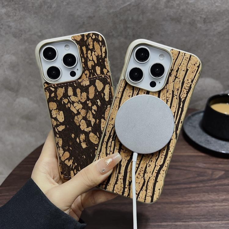 For iPhone 16 Pro Denior D24 Paint MagSafe Card Slot Phone Case(Gold Butterflies)