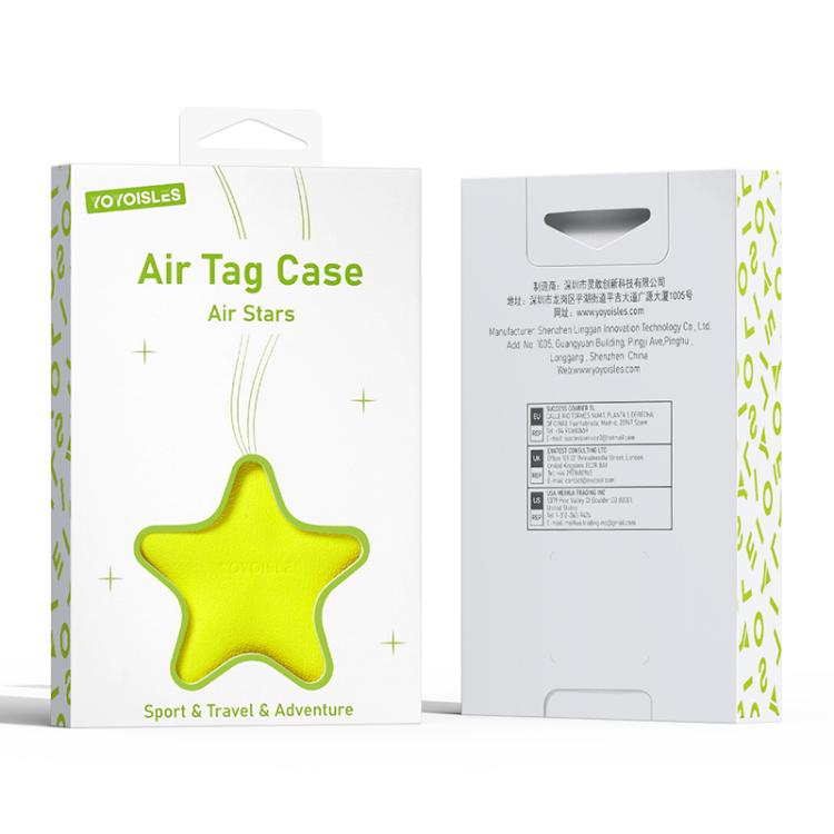 For AirTag 2nd Gen / AirTag 1st Gen YOYOISLES Air Stars Series EVA Keychain Locator Protective Case(Purple)