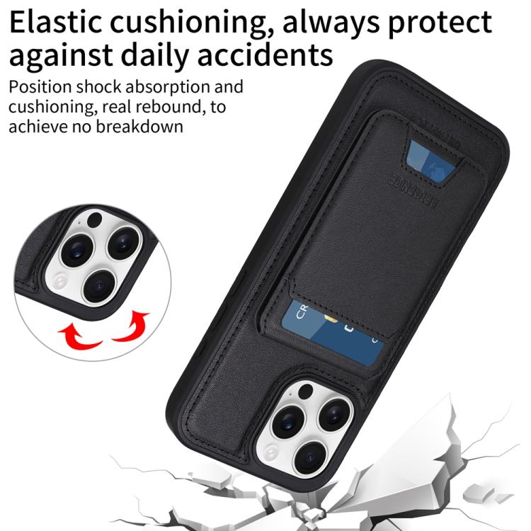 For iPhone 16 Pro Max BETOPNICE Vertical Flip Detachable MagSafe Wallet Phone Case(Black)