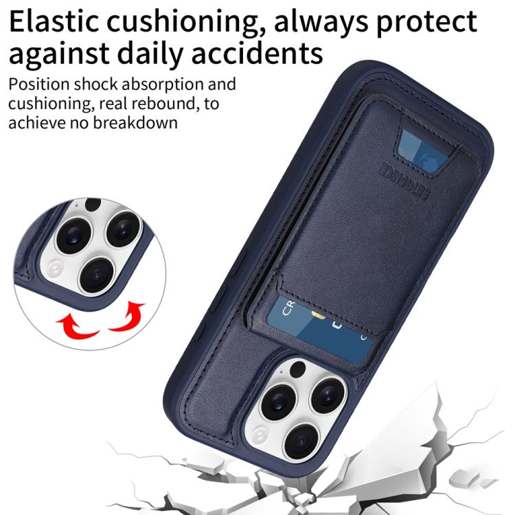 For iPhone 16 Pro BETOPNICE Vertical Flip Detachable MagSafe Wallet Phone Case(Blue)