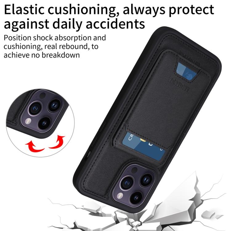 For iPhone 14 Pro Max BETOPNICE Vertical Flip Detachable MagSafe Wallet Phone Case(Black)