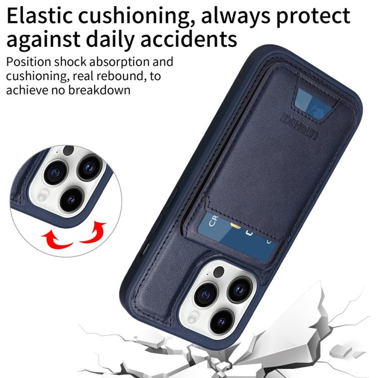 For iPhone 14 Pro BETOPNICE Vertical Flip Detachable MagSafe Wallet Phone Case(Blue)