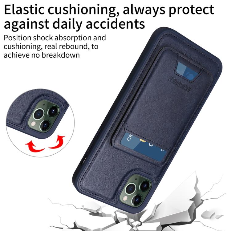 For iPhone 11 Pro Max BETOPNICE Vertical Flip Detachable MagSafe Wallet Phone Case(Blue)
