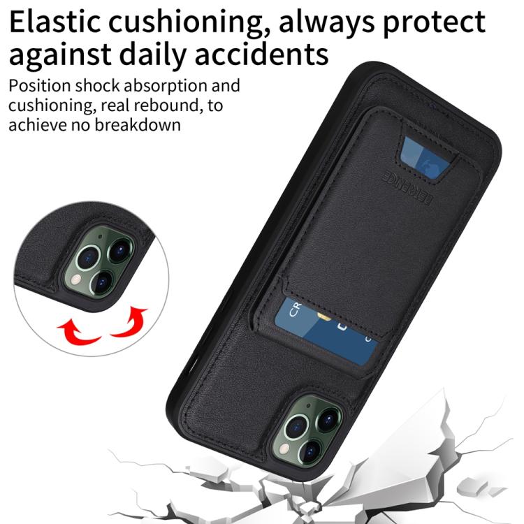 For iPhone 11 Pro Max BETOPNICE Vertical Flip Detachable MagSafe Wallet Phone Case(Black)