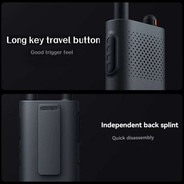 Original Xiaomi Walkie Talkie 3 Chat Version Support 1-5km Intercom Distance, APP Writing Frequency(Black)