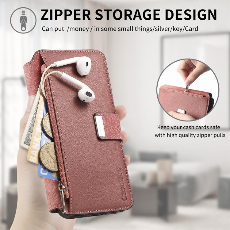 For Huawei nova 13 Pro CaseNeo MagSafe RFID Anti-theft Zipper Wallet Retro Leather Phone Case(Pink)