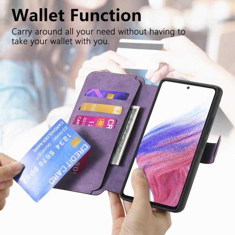 For Google Pixel 9a CaseNeo MagSafe RFID Anti-theft Retro Leather Phone Case(Purple)