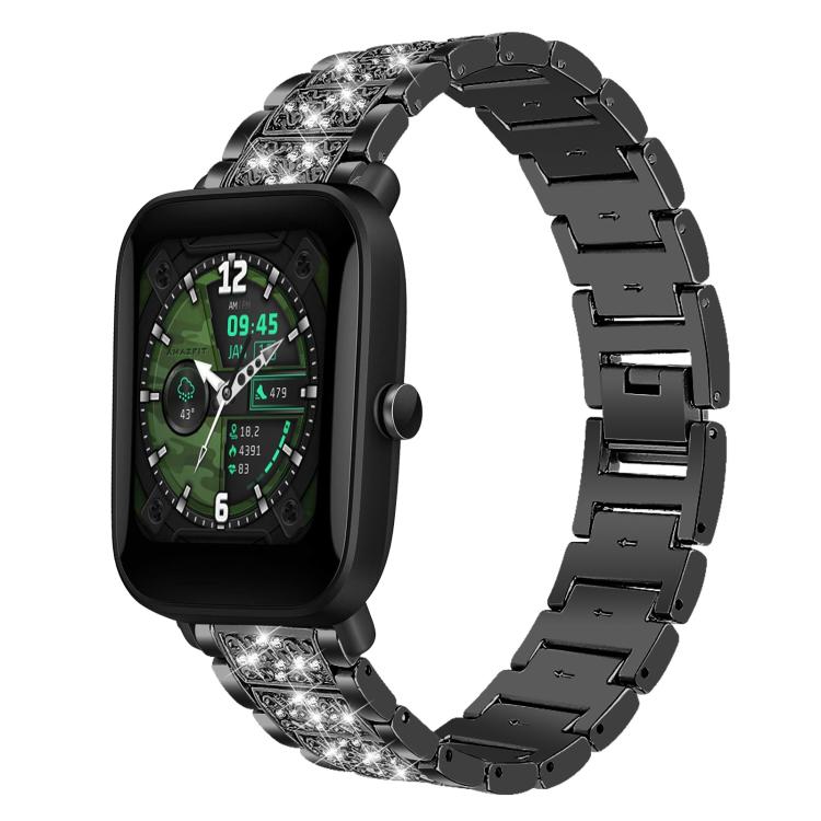 xDfind Diamond Jewelry Steel Watch Band, 20mm For Amazfit Bip U / Lite / Bip 3 Pro, 20mm For Amazfit GTS4 mini/GTS3/2/2E/GT2 mini, 18mm For Huawei GT5/GT4 41mm / OPPO Watch X2 Mini, 14mm For Garmin Lily 2, 18mm For Fossil Female Sport / Charter HR