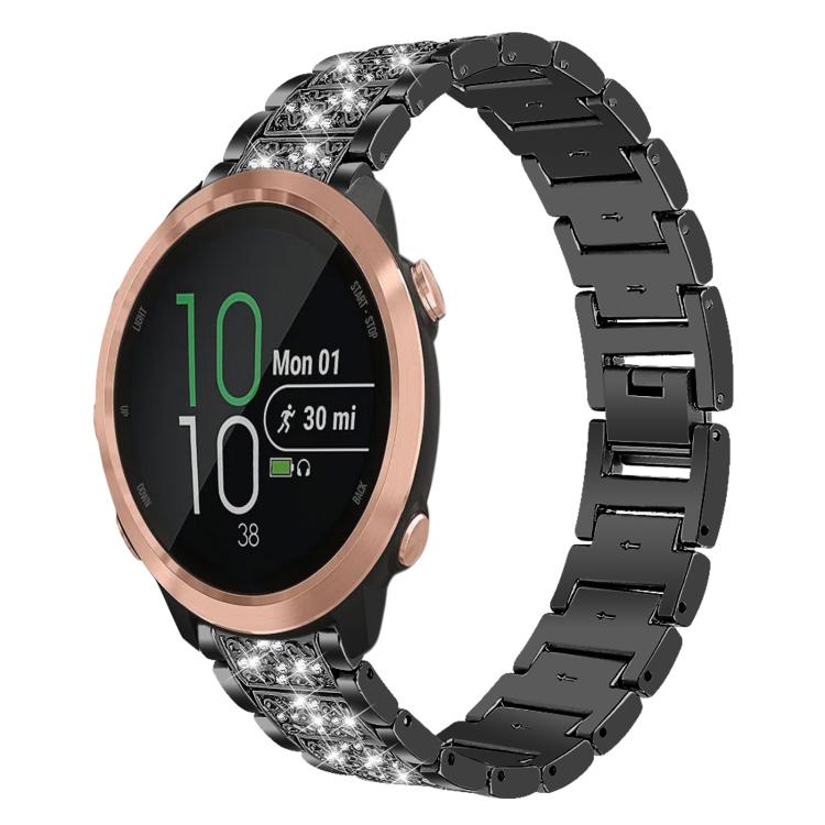 xDfind Diamond Jewelry Steel Watch Band, 20mm For Garmin Forerunner 570 42mm/245/645/158, 22mm For Garmin Venu 3 / vivoactive4, 20mm For Garmin venu 2 / venu / Sq2 / Sq, 18mm For Garmin Venu 2S / vivoactive 4s/3s