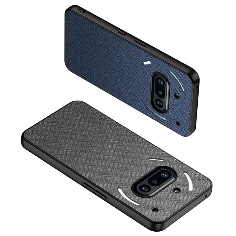For Nothing Phone 3a GKK Skin Feel Leather Nylon Phone Case(Grey)