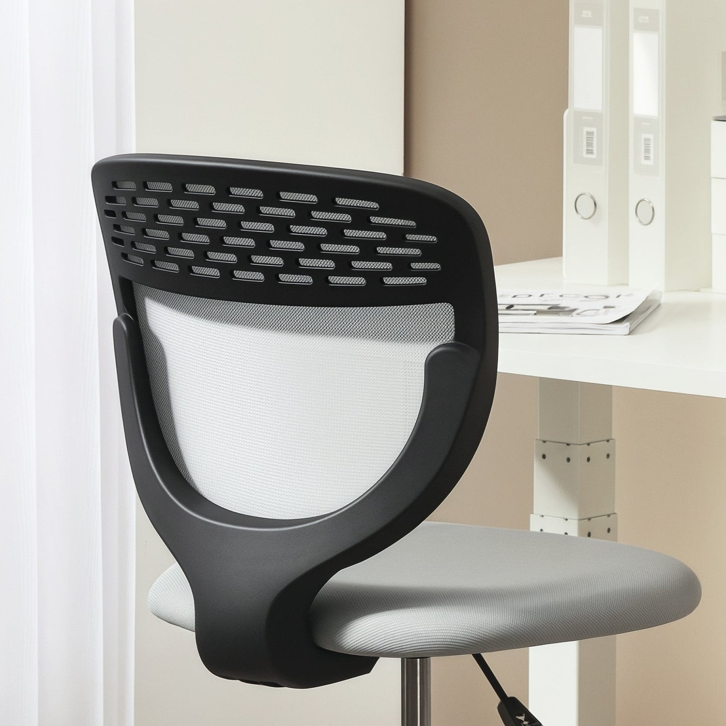 Vinsetto Draughtsman Chair, Office Chair with Wheels, Light Grey