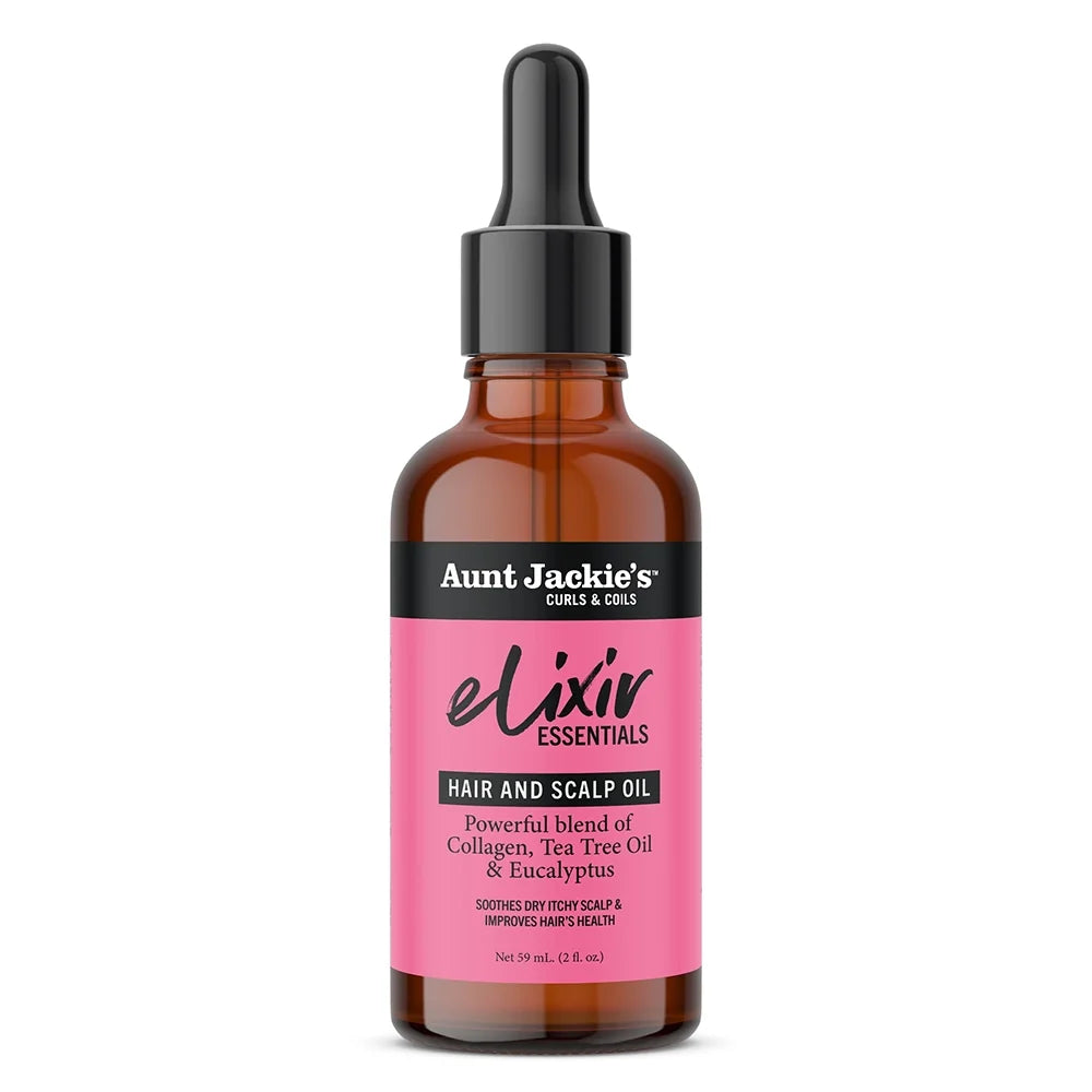 Aunt Jackie's Elixir: Collagen & Tea Tree Hair & Scalp Oil 2oz