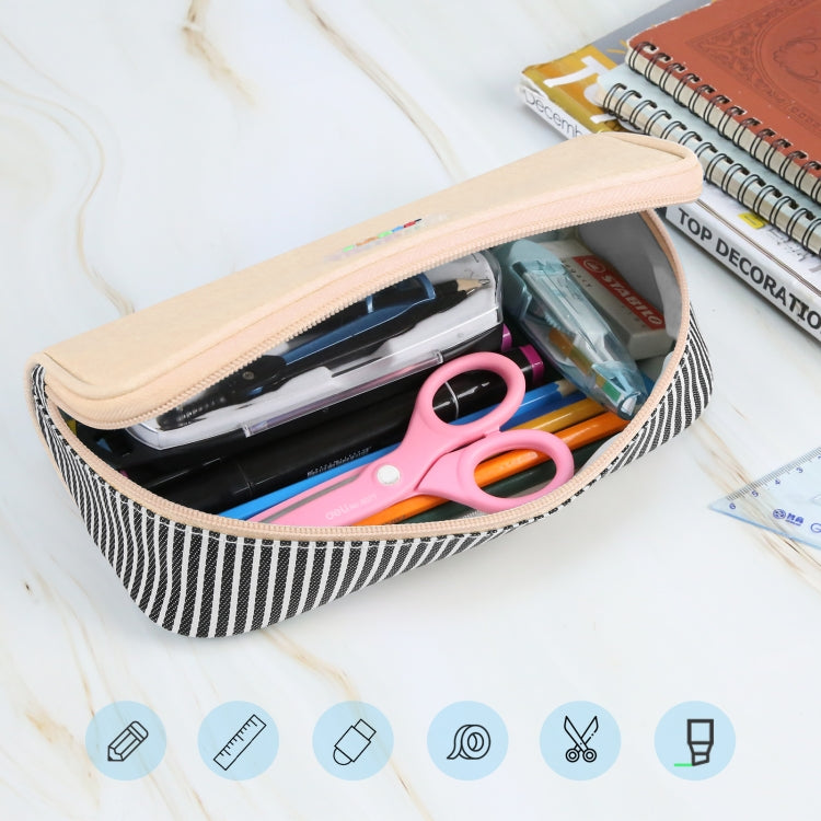 FunAdd Pencil Case Cosmetic Storage Organizer Ant Cloth Glasses Bag, Size: 230 x 110 x 70mm (Apricot)