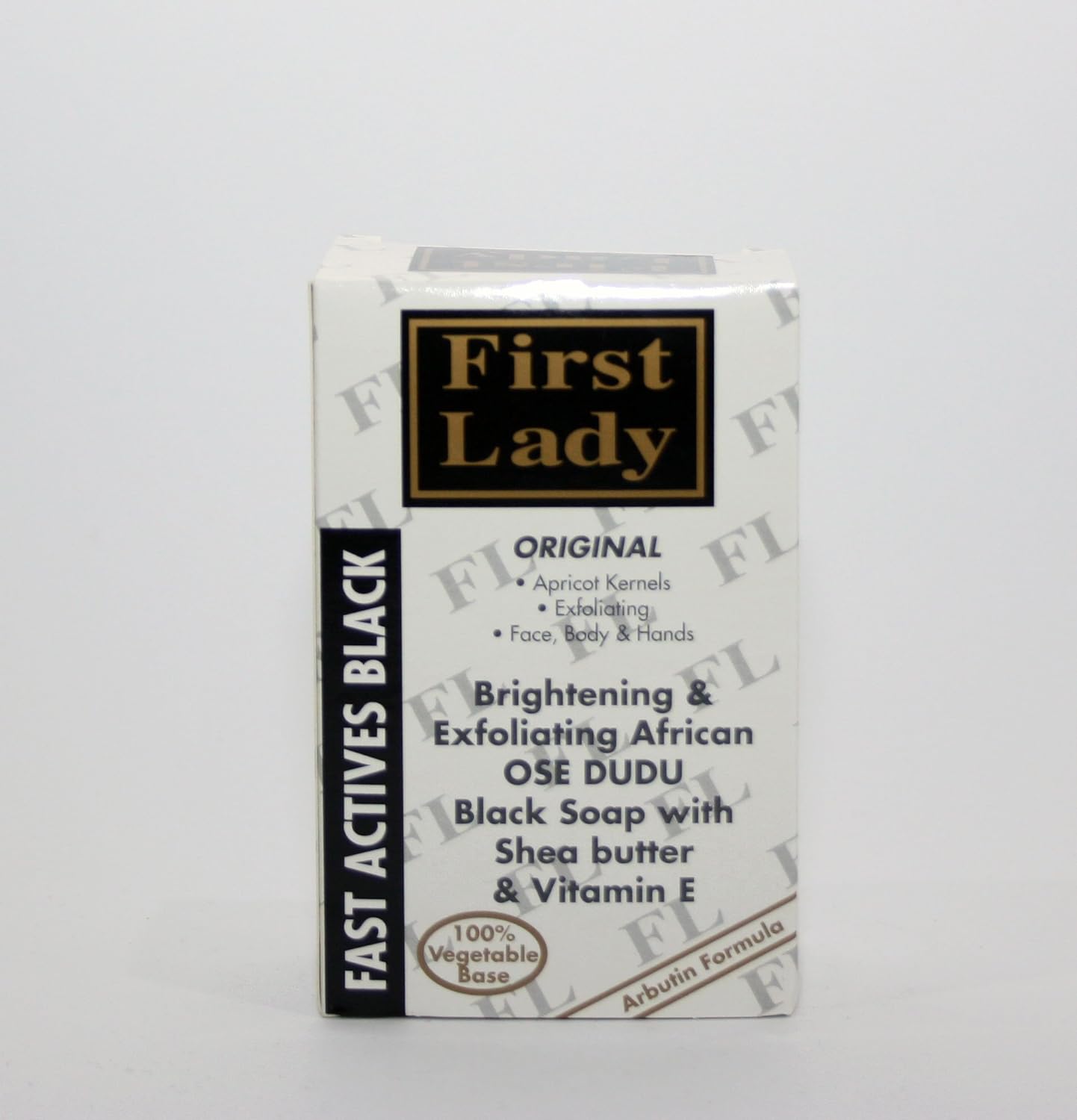 First Lady African OSE DUDU Black Soap - Skin Brightening & Exfoliating for Radiant, Even-Toned Skin 200g/7.05 oz