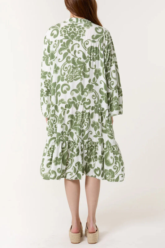 Floral Damask Dress | One Size 8–16/18