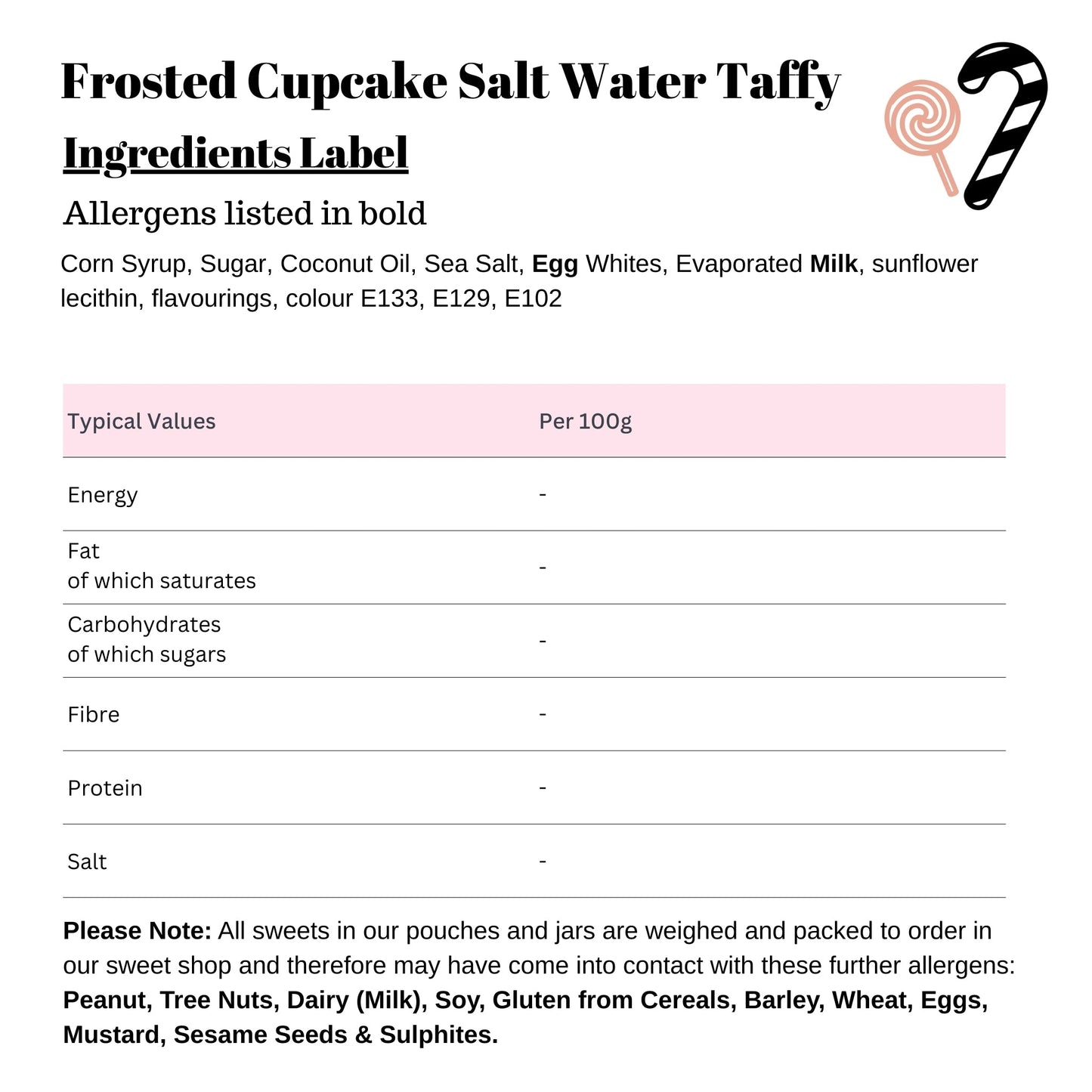 Frosted Cupcake Salt Water Taffy