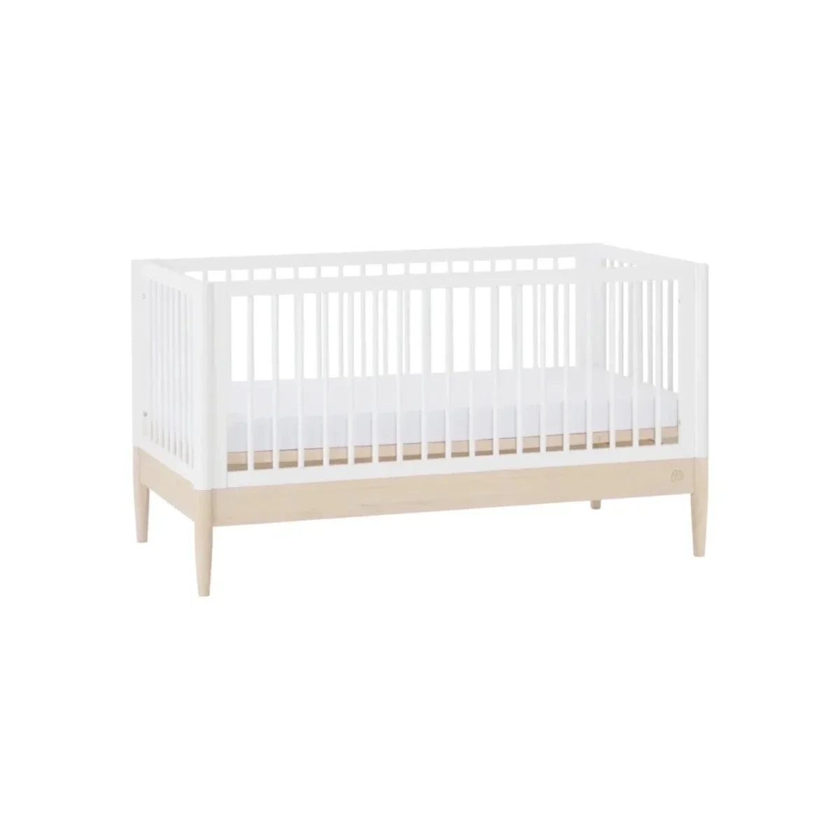 Gaia Baby Eos Nursery Cot Bed - Natural Ash/White