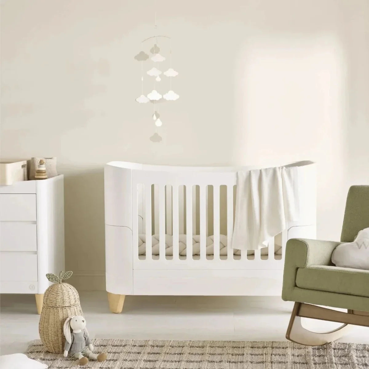 Gaia Baby Serena All-In-One Dresser Set - White/Natural