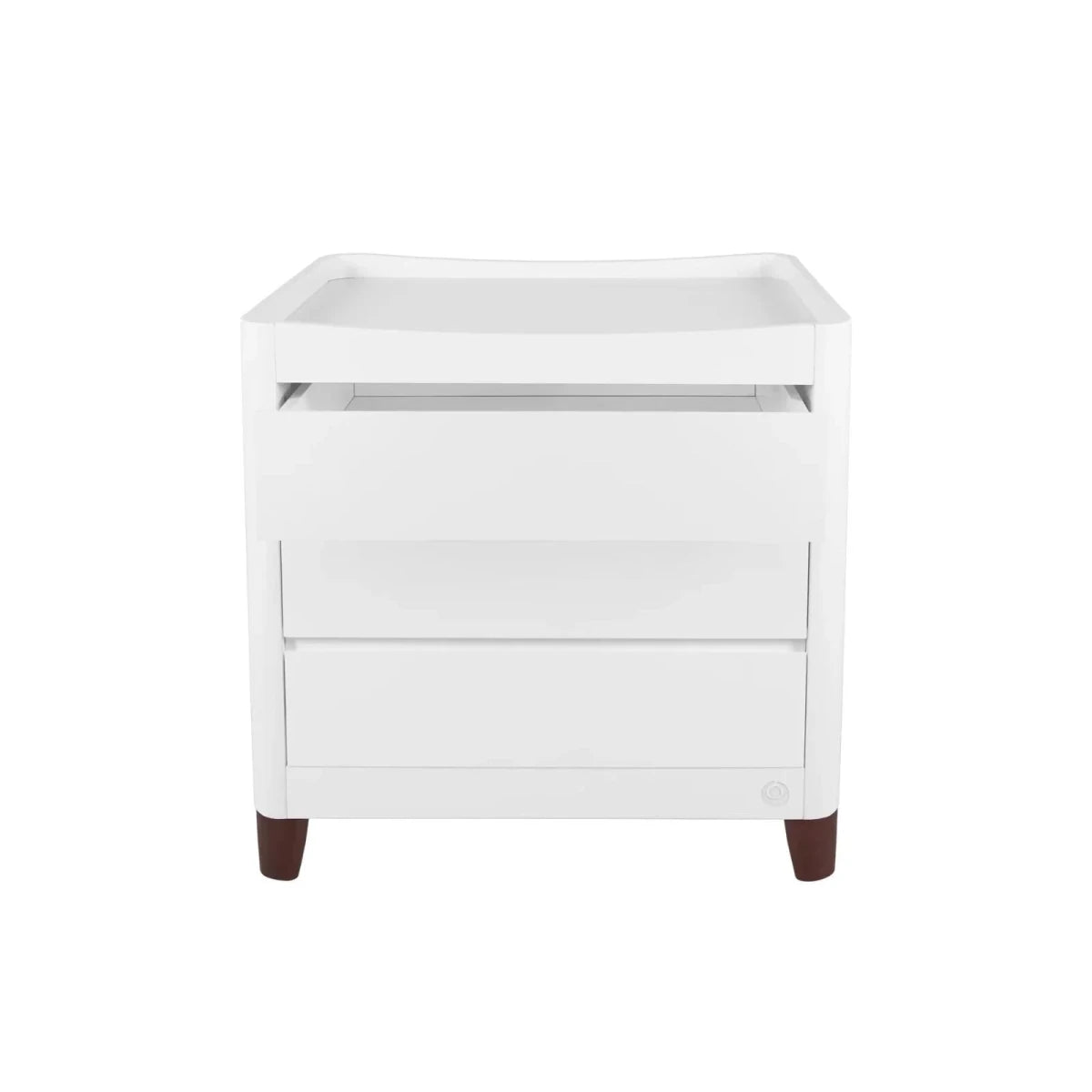 Gaia Baby Serena Mini Cot & Dresser Room Set - White/Walnut