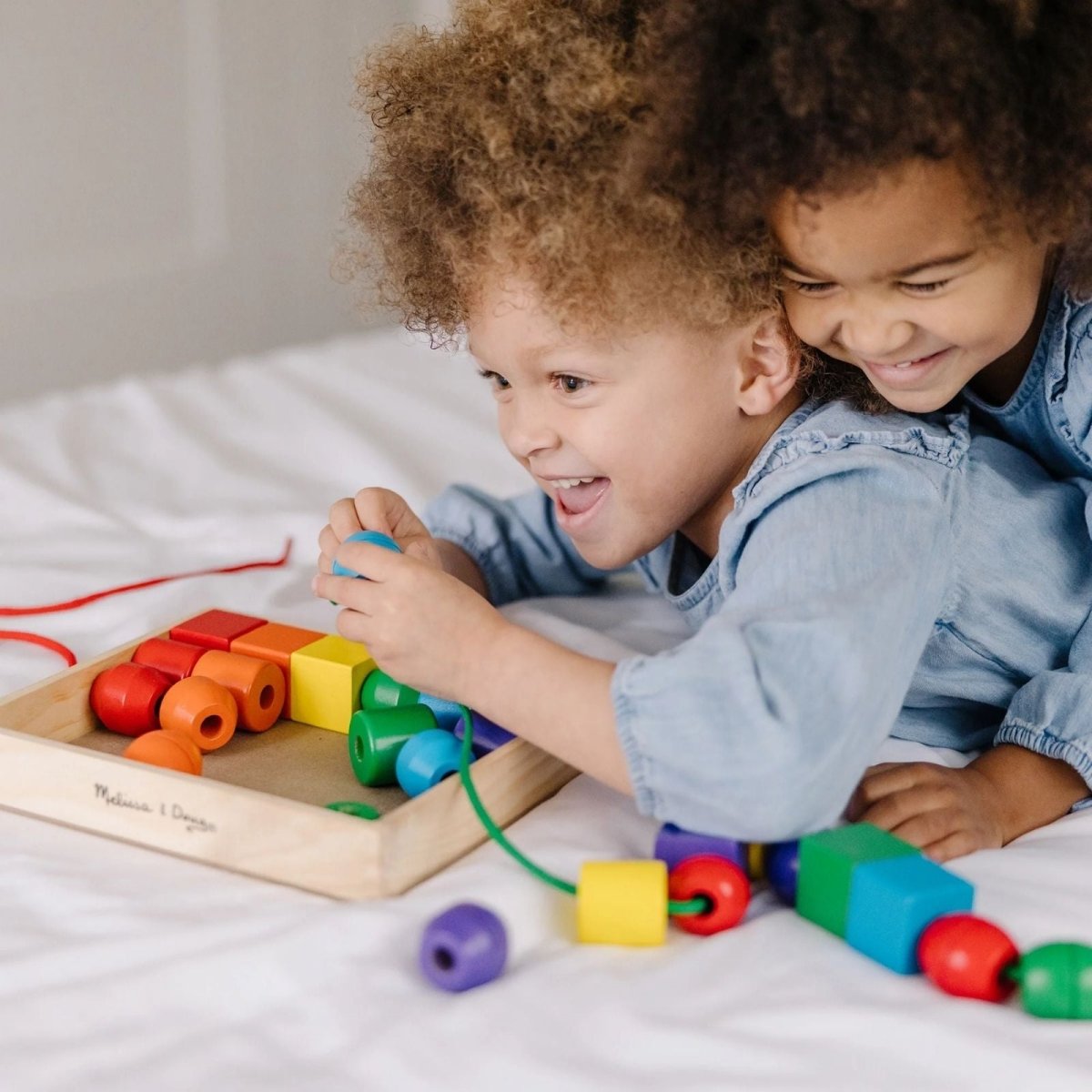 Melissa & Doug Wooden Jumbo Lacing Beads