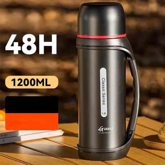 **GIANXI 1.2L Large Capacity Vacuum Thermos – Portable Outdoor Camping & Travel Coffee Kettle**
