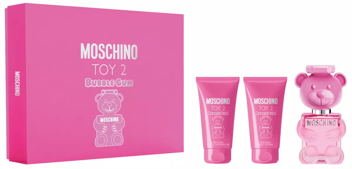 Moschino Toy 2 Bubble Gum Gift Set 50ml EDT + 50ml Body Lotion + 50ml Shower Gel Women's Fragrance